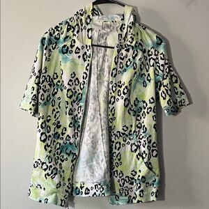 Chico's Vibrant Animal Print Hoodie